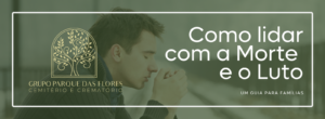 Banner com um homem sentado triste devido ao Luto