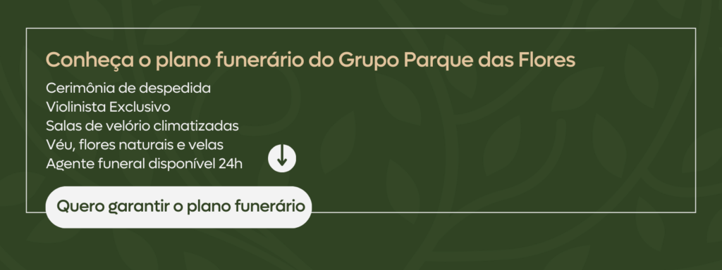 Banner sobre planos funerários